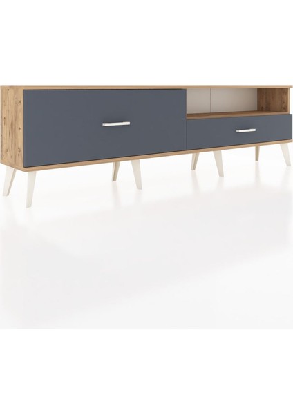 Arges Tv Ünitesi Tek Raflı 2 Çekmeceli 176X30X51 Çam-Çam/antrasit fiyatları