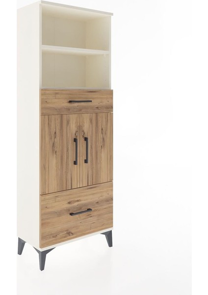 Arges Dolap 4 Raflı 2 Çekmeceli 2 Kapaklı 60X30X163 Aytaşı-Çam fiyatları