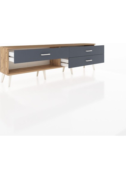 Arges Tv Ünitesi 3 Çekmeceli 176X30X51 Çam-Çam/antrasit indirimleri