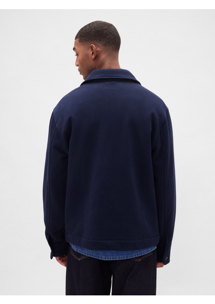 Erkek Lacivert Fransız Havlu Kumaş Chore Ceket fırsatları