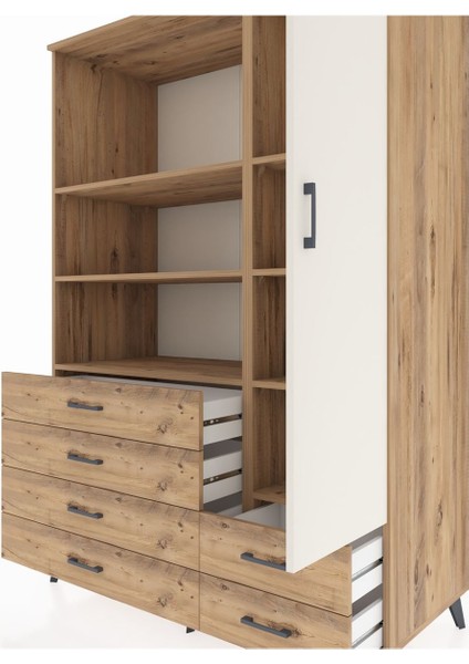 Kronos Dolap 7 Raflı 6 Çekmeceli Tek Kapaklı 132X59X195 Çam-Aytaşı/çam fırsatları