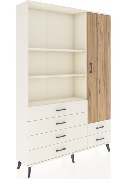 Arges Dolap 7 Raflı 6 Çekmeceli Tek Kapaklı 132X30X195 Aytaşı-Çam/aytaşı fiyatları