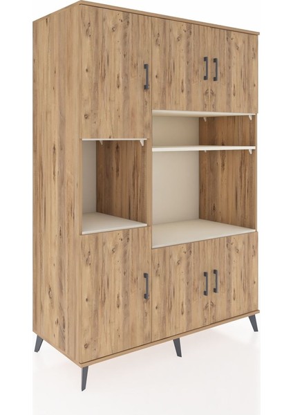 Kronos Dolap 9 Raflı 6 Kapaklı 132X59X195 Çam-Çam/aytaşı fiyatları