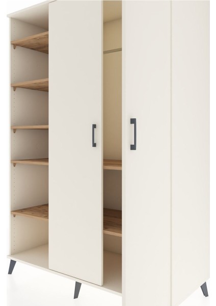 Kronos Dolap 7 Raflı 2 Kapaklı Tek Askılı 132X59X195 Aytaşı-Aytaşı/çam fırsatları