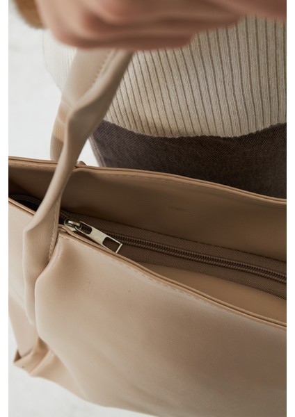 Esmarie Bej Çift Saplı Salaş Kadın Omuz, Kol ve El Çantası modelleri