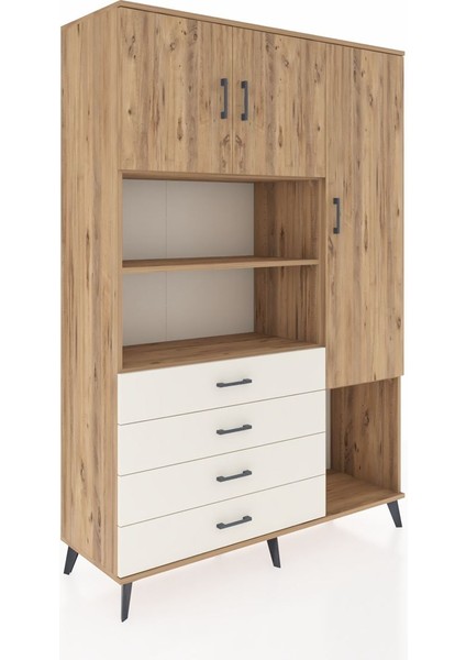 Hyperion Dolap 8 Raflı 4 Çekmeceli 3 Kapaklı 132X44X195 Çam-Çam/aytaşı fiyatları