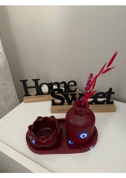 Nazar Boncuklu Vazo Set