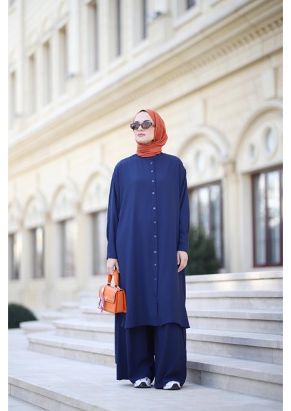 Tesettür Vual Takım Indigo