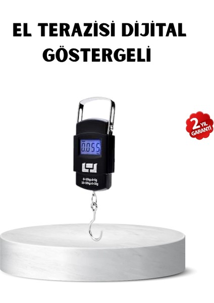 Buğz Portatif Dijital El Kantarı – Bavul, Kargo ve Paket Tartı Cihazı 50 kg