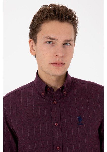 Erkek Bordo Gömlek Desenli 50316559-VR014 fırsatları