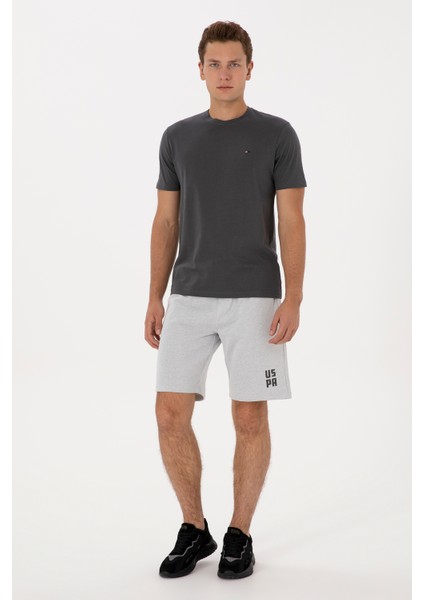 Erkek Gri Melanj Şort (Örme) 50319997-VR086