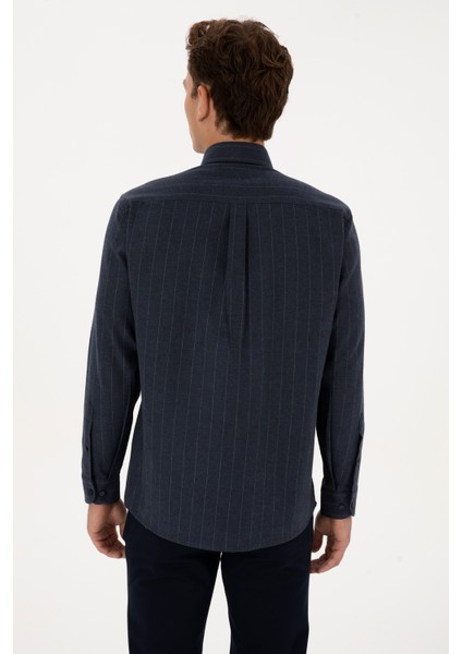 Erkek Lacivert Gömlek Desenli 50316559-VR033 indirimleri