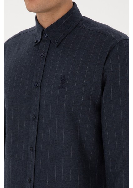 Erkek Lacivert Gömlek Desenli 50316559-VR033