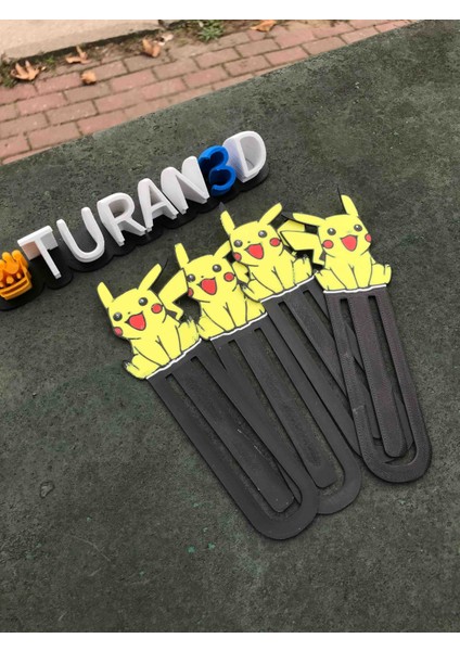 Pikachu Temalı 3D Baskı Kitap Ayracı 4’lü Set – Sevimli Tasarım, Dayanıklı Pla Malzeme