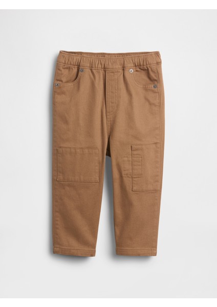 Erkek Bebek Kahverengi Pull-On Barrel Pantolon modelleri