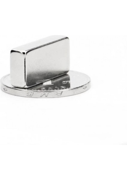 50 Adet 20X10X5 mm Neodyum Magnet N35 Güçlü Mıknatıs Köşeli ve Dayanıklı Nikel Kaplama