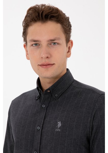 Erkek Antrasit Gömlek Desenli 50316559-VR006 fırsatları