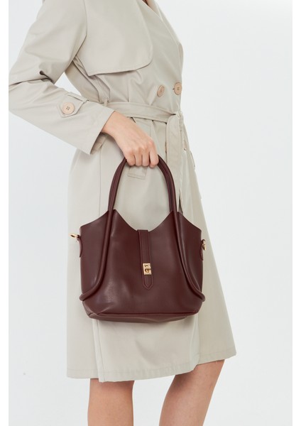 Arlina Bordo Çapraz Askılı Yavrulu Kadın Omuz, Kol ve El Çantası