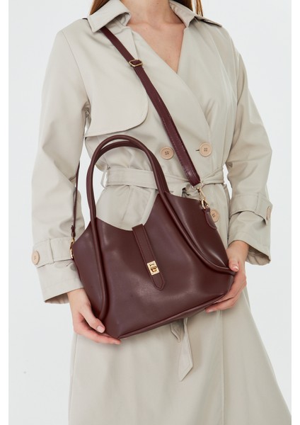 Arlina Bordo Çapraz Askılı Yavrulu Kadın Omuz, Kol ve El Çantası