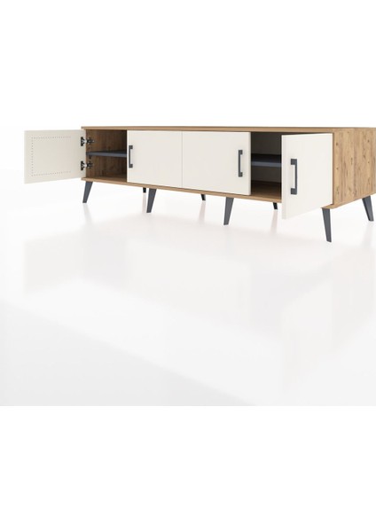 Kronos Tv Ünitesi 2 Raflı 4 Kapaklı 176X59X51 Çam-Aytaşı/antrasit modelleri