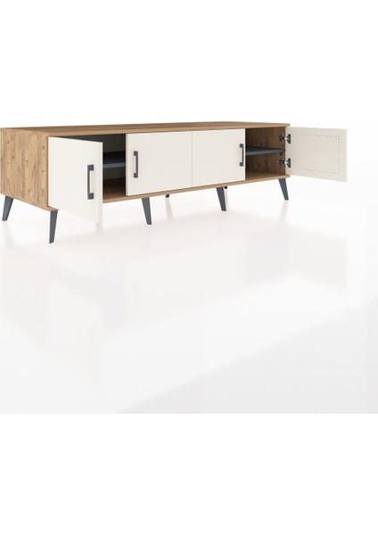 Kronos Tv Ünitesi 2 Raflı 4 Kapaklı 176X59X51 Çam-Aytaşı/antrasit indirimleri