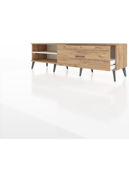 Hyperion Tv Ünitesi Tek Raflı Tek Çekmeceli 176X44X51 Çam-Aytaşı/çam modelleri