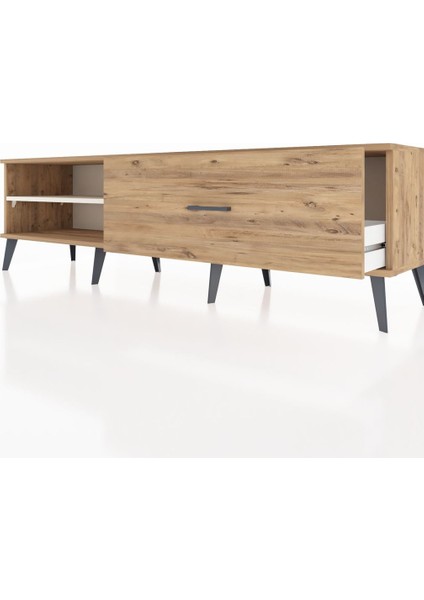 Hyperion Tv Ünitesi Tek Raflı Tek Çekmeceli 176X44X51 Çam-Aytaşı/çam fırsatları