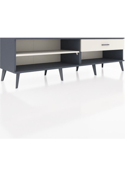 Hyperion Tv Ünitesi Tek Raflı Tek Çekmeceli 176X44X51 Antrasit-Aytaşı/aytaşı fiyatları