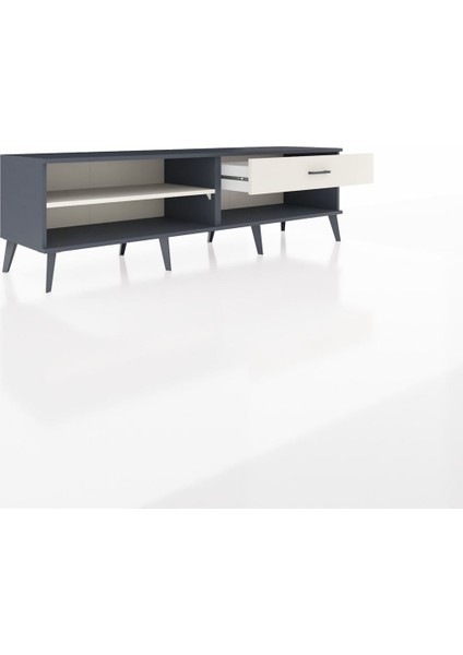 Hyperion Tv Ünitesi Tek Raflı Tek Çekmeceli 176X44X51 Antrasit-Aytaşı/aytaşı indirimleri