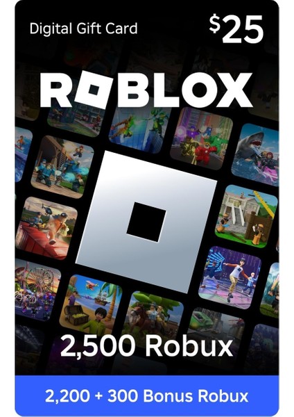 Robux Gift Card - 2500 Robux (Tam Yüklenir)
