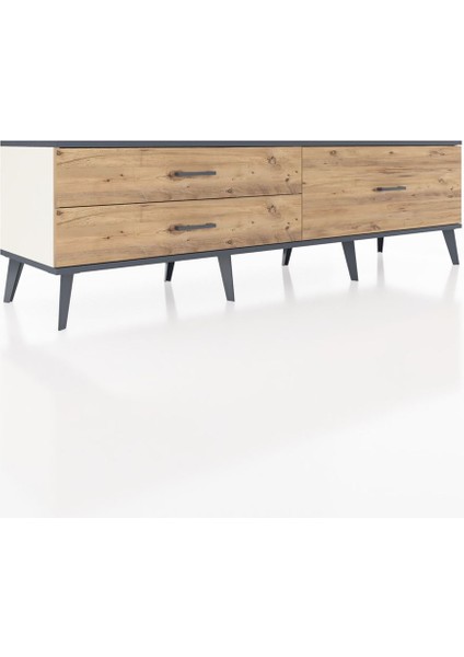 Hyperion Tv Ünitesi 3 Çekmeceli 176X44X51 Aytaşı-Antrasit/çam fiyatları