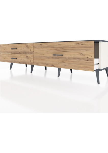 Hyperion Tv Ünitesi 3 Çekmeceli 176X44X51 Aytaşı-Antrasit/çam fırsatları