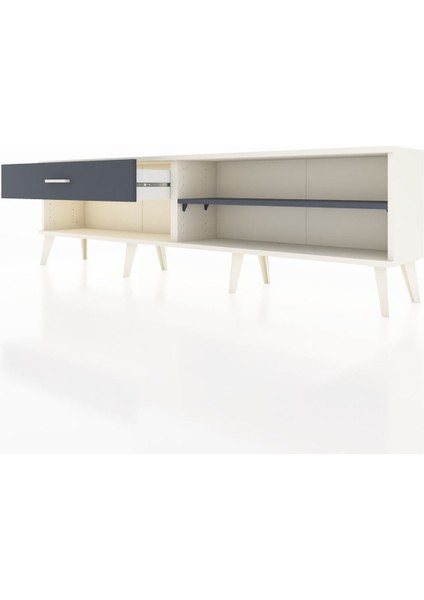 Arges Tv Ünitesi Tek Raflı Tek Çekmeceli 176X30X51 Aytaşı-Antrasit/antrasit fırsatları