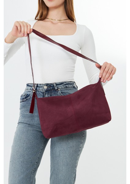Metro Bordo Süet Kadın Omuz, Kol ve El Çantası