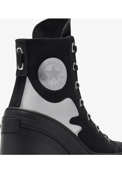 Chuck 70 De Luxe Heel Unisex Siyah Platform Sneaker.068