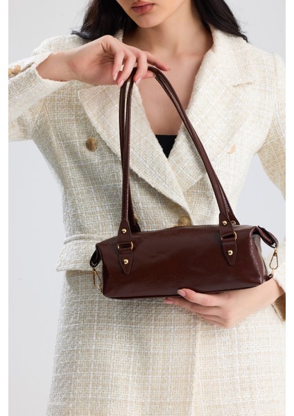 Olivra Kahverengi Toka Detaylı Mini Kadın Omuz, Kol ve El Çantası modelleri