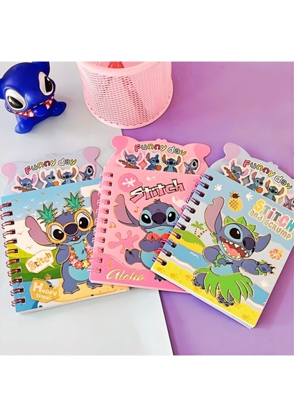 Stitch Ayraçlı Stickerlı Not Defteri Tekli