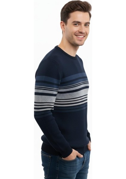 Erkek Sıfır Yaka Kazak Selanik Örgü Klasik Kalıp 5245C BGL-ST04860 fiyatları