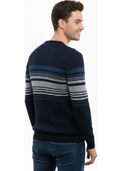 Erkek Sıfır Yaka Kazak Selanik Örgü Klasik Kalıp 5245C BGL-ST04860 modelleri