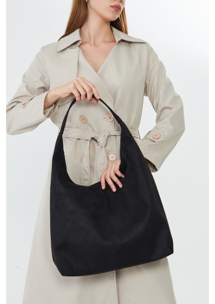 Vianor Siyah Süet Salaş Tek Saplı Kadın Omuz, Kol ve El Çantası indirimleri