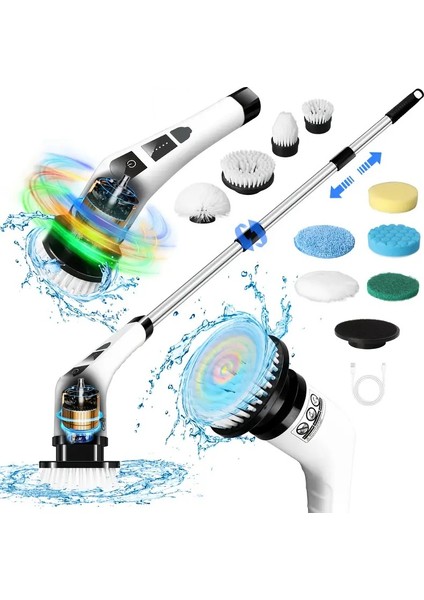 7 In 1 Kablosuz Elektrikli Temizlik Fırçası Seti