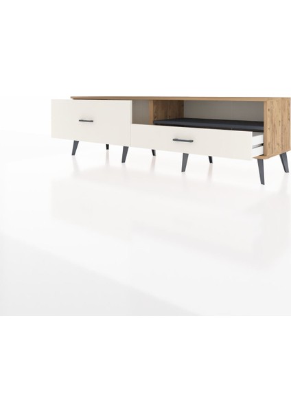Hyperion Tv Ünitesi Tek Raflı 2 Çekmeceli 176X44X51 Çam-Antrasit/aytaşı modelleri