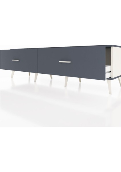 Hyperion Tv Ünitesi 2 Çekmeceli 176X44X51 Aytaşı-Antrasit/antrasit fırsatları