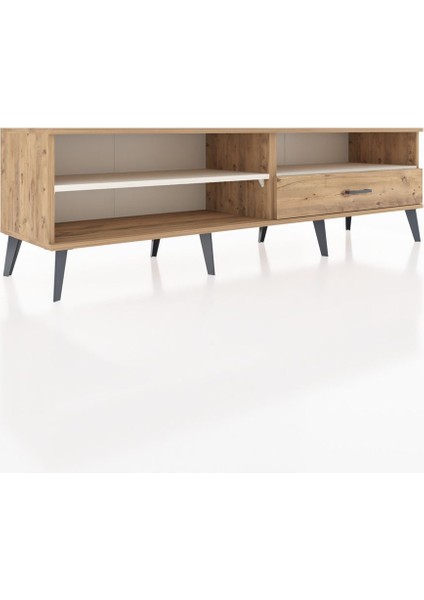 Hyperion Tv Ünitesi 2 Raflı Tek Çekmeceli 176X44X51 Çam-Aytaşı/çam fiyatları