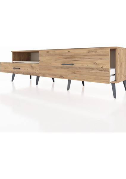 Hyperion Tv Ünitesi Tek Raflı 2 Çekmeceli 176X44X51 Çam-Aytaşı/çam fırsatları