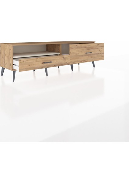 Hyperion Tv Ünitesi Tek Raflı 2 Çekmeceli 176X44X51 Çam-Aytaşı/çam indirimleri