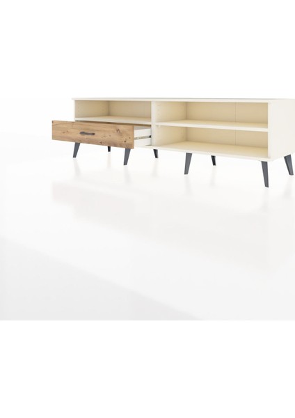 Hyperion Tv Ünitesi 2 Raflı Tek Çekmeceli 176X44X51 Aytaşı-Aytaşı/çam modelleri