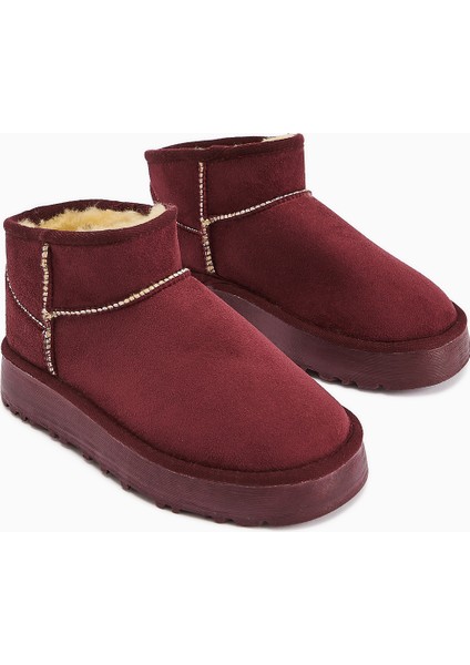 Lilly-Anne Bordo Süet Içi Kürklü Kısa Bot fiyatları