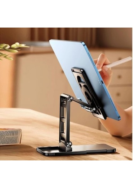 Profesyonel Açısı Ayarlanabilir Model A Sınıfı Malzeme Döner Akıllı Telefon Masaüstü Katlanabilir Cep Telefonu Telefon Tutucu TC06 fiyatları