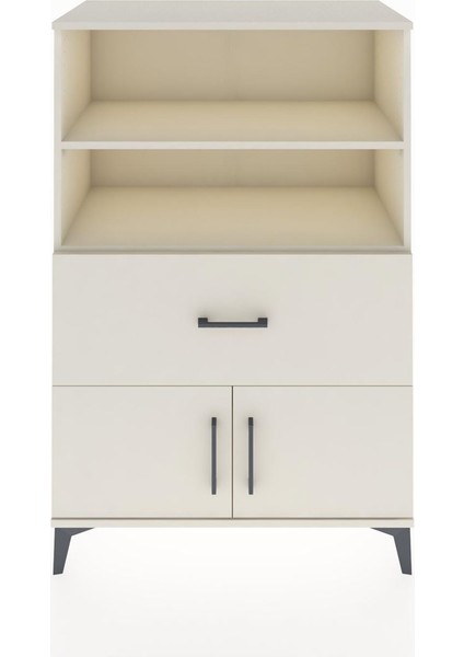 Hyperion Dolap 2 Raflı Tek Çekmeceli 2 Kapaklı 88X44X134 Aytaşı-Aytaşı